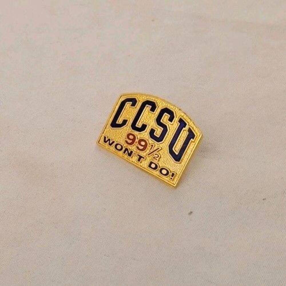 CCSU Central Connecticut State University/Blue Devils 99 1/2 Won't Do Pin-RARE!